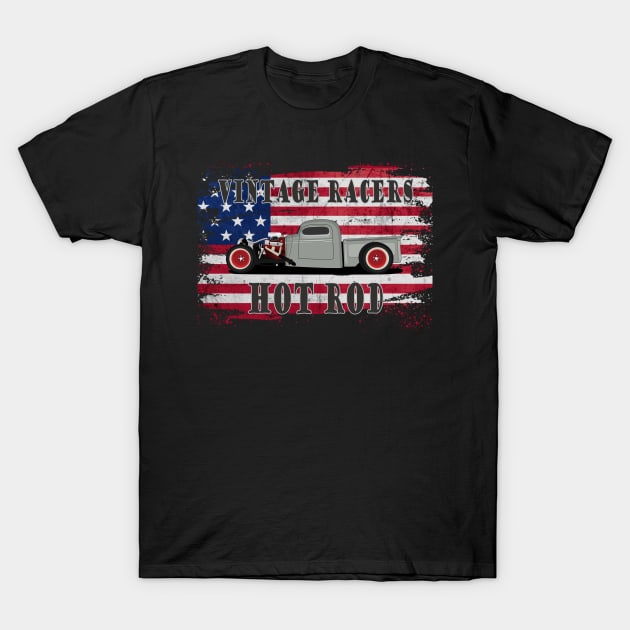 Hot Rod American Cars T-Shirt by masjestudio